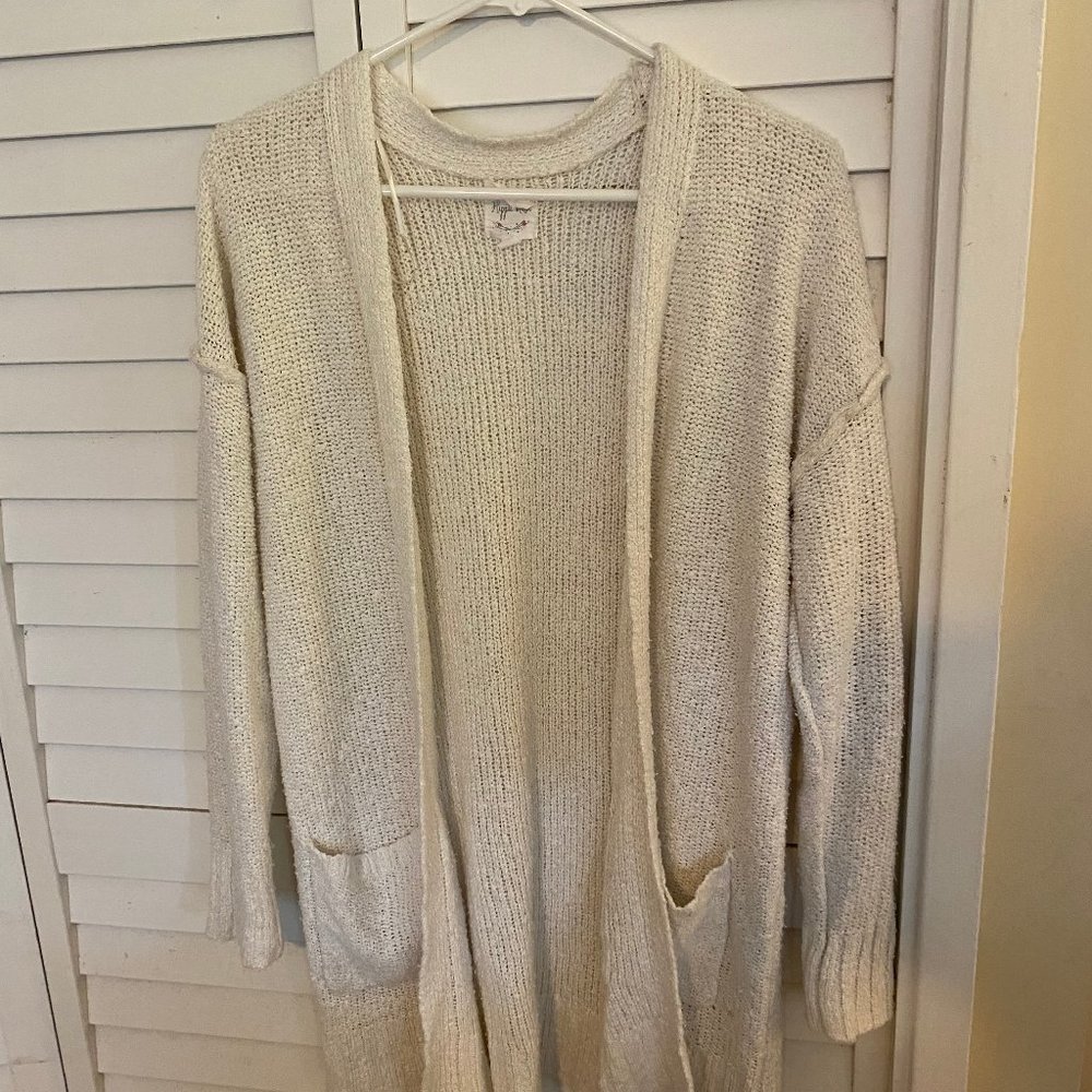 Hippie Rose / Carigan Sweater / White